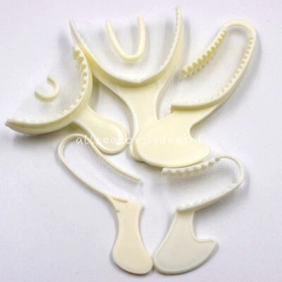 50 Pcs/Bag Dental Disposable Triple Impression Bite Registration Trays F/A/P/Q/S