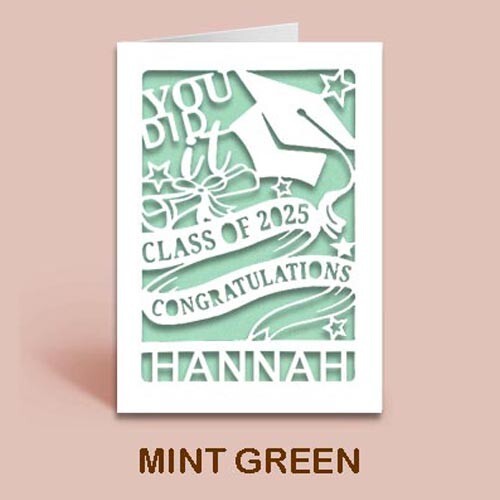 Personalized Class of 2025 Graduation Cards - Papercut Greeting Cards (#25201) - Picture 11 of 13
