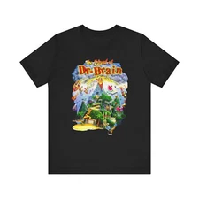 The Island of Dr Brain PC 90s Retro Style Cover Art Unisex Short Sleeve Tee