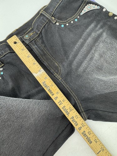 NUEVO CON ETIQUETAS DG2 Gilman 2 piezas conjunto de mezclilla oscura pantalones vaquera occidental con tachuelas chaqueta 16WP 1x - Imagen 19 de 23