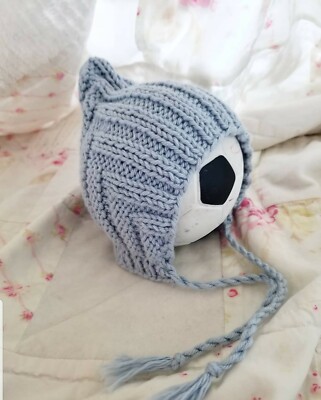 Blue Shell Baby Pixie Bonnet Hat Newborn 100% Cotton