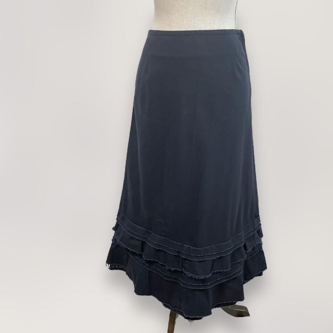 Comme des Garçons Frill Tiered Skirt tricot COMME des GARCONS Tiered Frills Long Skirt M Dark