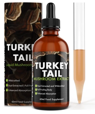 Feel Supreme Turkey Tail Mushroom Liquid Tincture - 60ml