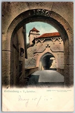 Vtg Rothenburg ob der Tauber Germany Spitaltor Spital Gate View 1900s Postcard