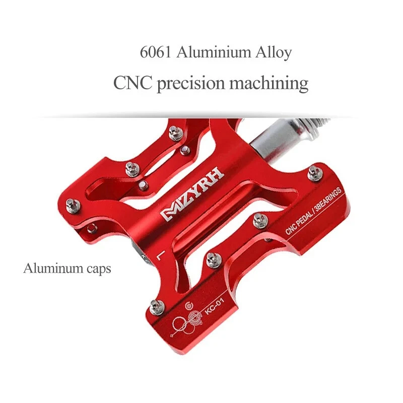 BMX MTB Road Bicycle Cycling Pedals Ultralight Anti-slip CNC 3 Sealed Bearing - Image 3 of 4