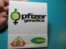RARE! NEW Giant Vtg Pfizer Genetics Feature Matchbook Trojan Seeds Corn Matches