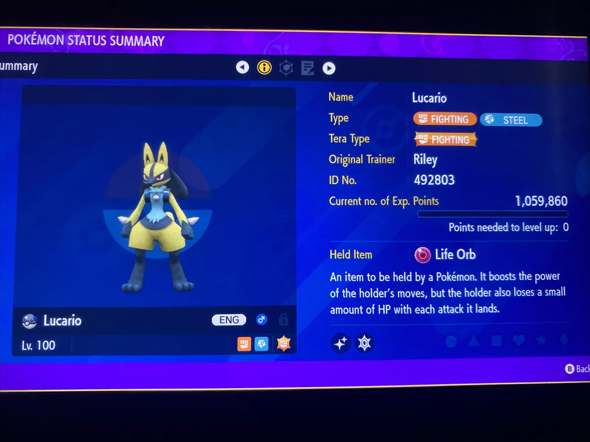 WTS Shiny Lucario - Trade Corner - PokeMMO