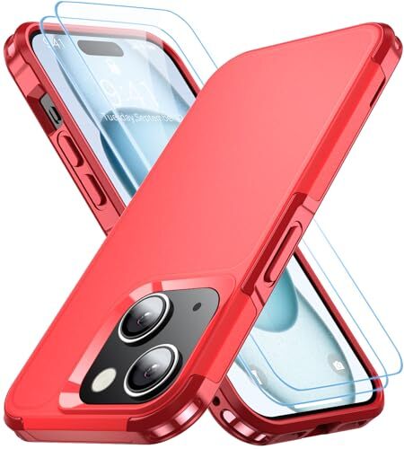 AEDILYS SHOCKPROOF FOR IPHONE 15 CASE 15 FT MILITARY GRADE DROP PROTECTIO RED-image