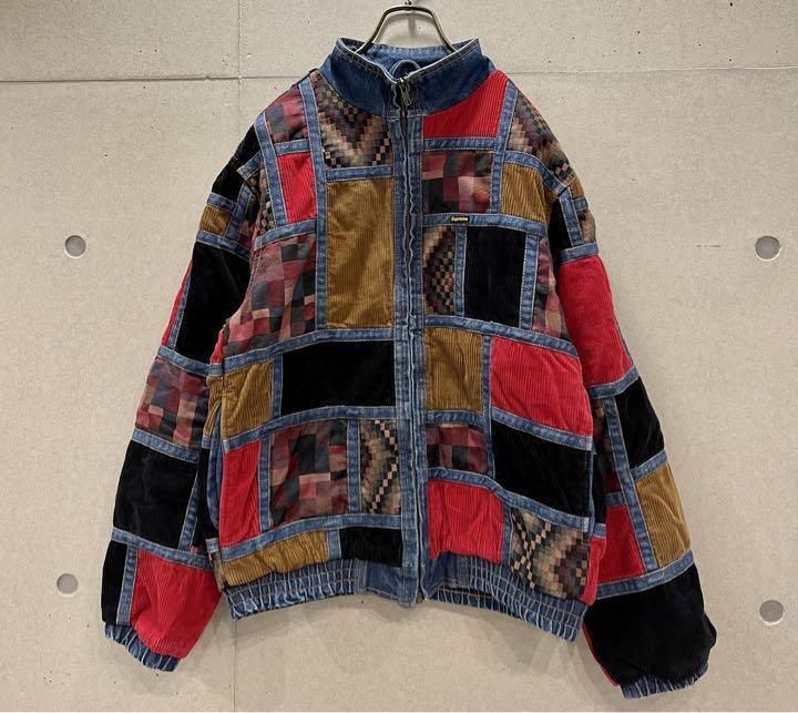 Supreme Corduroy Patchwork Denim Jacket FW18 Blue Red Box Supreme Corduroy Patchwork Denim Jacket FW18 Blue Red Box