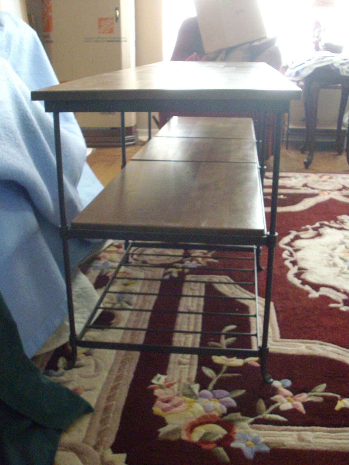 Longaberger Wrought Iron TV Stand + 8 Baskets, Lids, Protectors in Rich Brown eBay