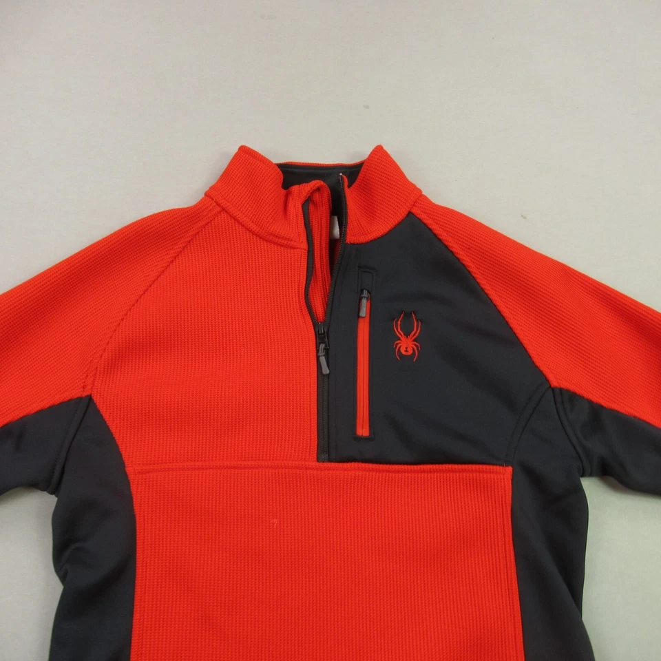 Suéter Spyder Para Hombre Pequeño Manga Larga 1/4 Cremallera Pullover Esquí Foto 3 de 4