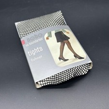 Vintage Fishnet Tights No Boundaries Small Medium Black 1990s Y2K Made In Italy