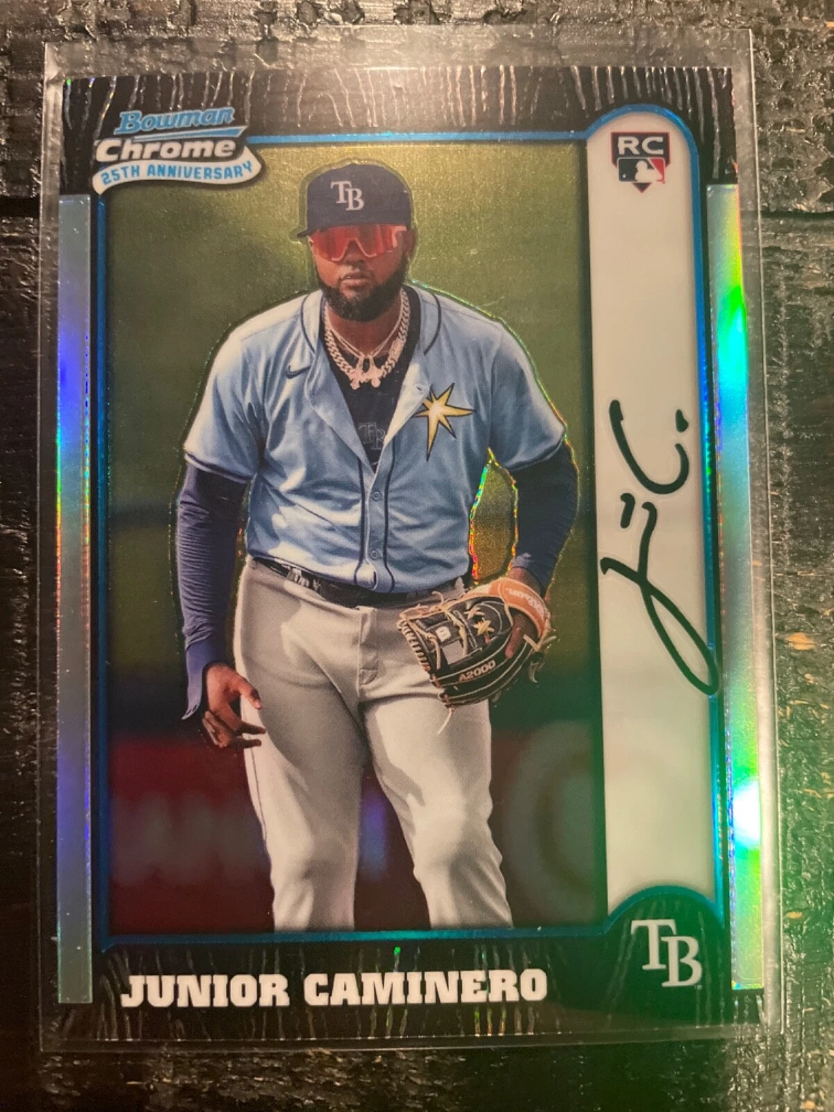2024 Bowman Chrome JUNIOR CAMINERO 1999 Bowman Chrome 25th Anniversary RC Rays