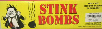 (36) GLASS VIALS STINKY SMELLY NASTY FART STINK BOMB SMELLS LIKE CRAP