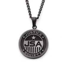 DC Comics BLACK ADAM MEN'S JSA Justice Society Of America Logo Pendant NECKLACE