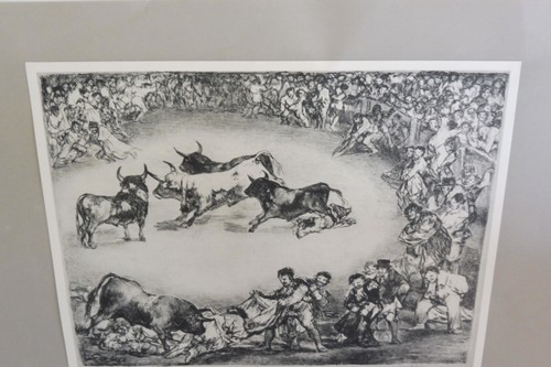 VTG GOYA SPANISH DIVERSION BULLFIGHTING ART PRINT SPAIN PRINTED IN JAPAN RARE - Picture 17 of 20