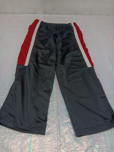 Vtg Jumpman Boys Medium 10/12 Black Red White Athletic Basketball Zip Ankle Pant - Picture 2 of 10