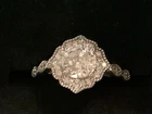 VINTAGE AND PRETTY DIAMOND / CZ 2 CARAT FASHION LADIES RING 925 STERLING SILVER