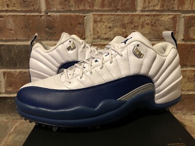 New 11 Nike Air Jordan 12 XII Low Golf Shoes Cleats French