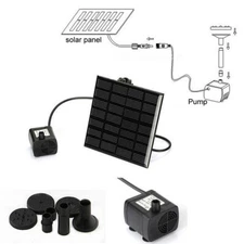 Solar Panel Power Fountain Garden Pond Pool Water Pump Submersible Watering Kit