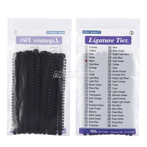 1000 piezas Corbatas de ligadura de ortodoncia dental Bandas de goma elásticas para soportes Soporte - Imagen 21 de 58