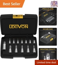 Professional 13-Piece Chrome Vanadium Drive HEX Bit Socket Set with
