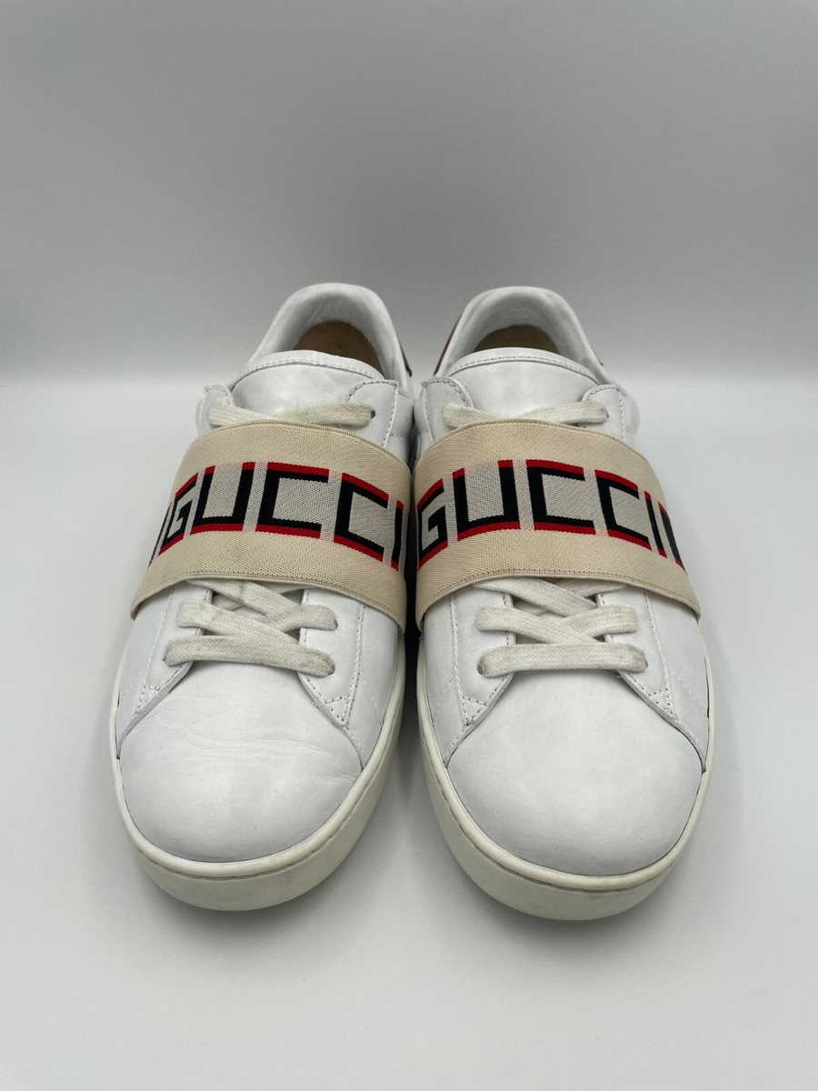 GUCCI ストラップ付きスニーカー ホワイト/レッド GUCCI ストラップ付きスニーカー ホワイト/レッド