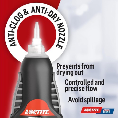 Loctite Super Glue Power Gel, Gel Super Colla Flessibile, con Antigoccia-1 x 4g - Foto 2 di 7