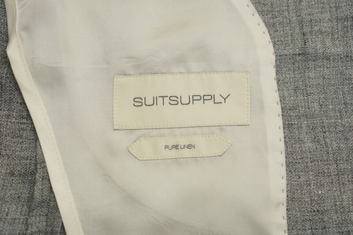 Herren Suitsupply Blazer Havana Patch Halbleinen Grau Angelico 24 EU48S UK/US38S - Bild 8 von 11