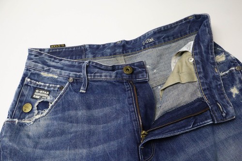G-STAR Arc Loose Tapered Jeans Herren W31/~L30 Faded Whiskers Distressed Blau - Bild 4 von 11