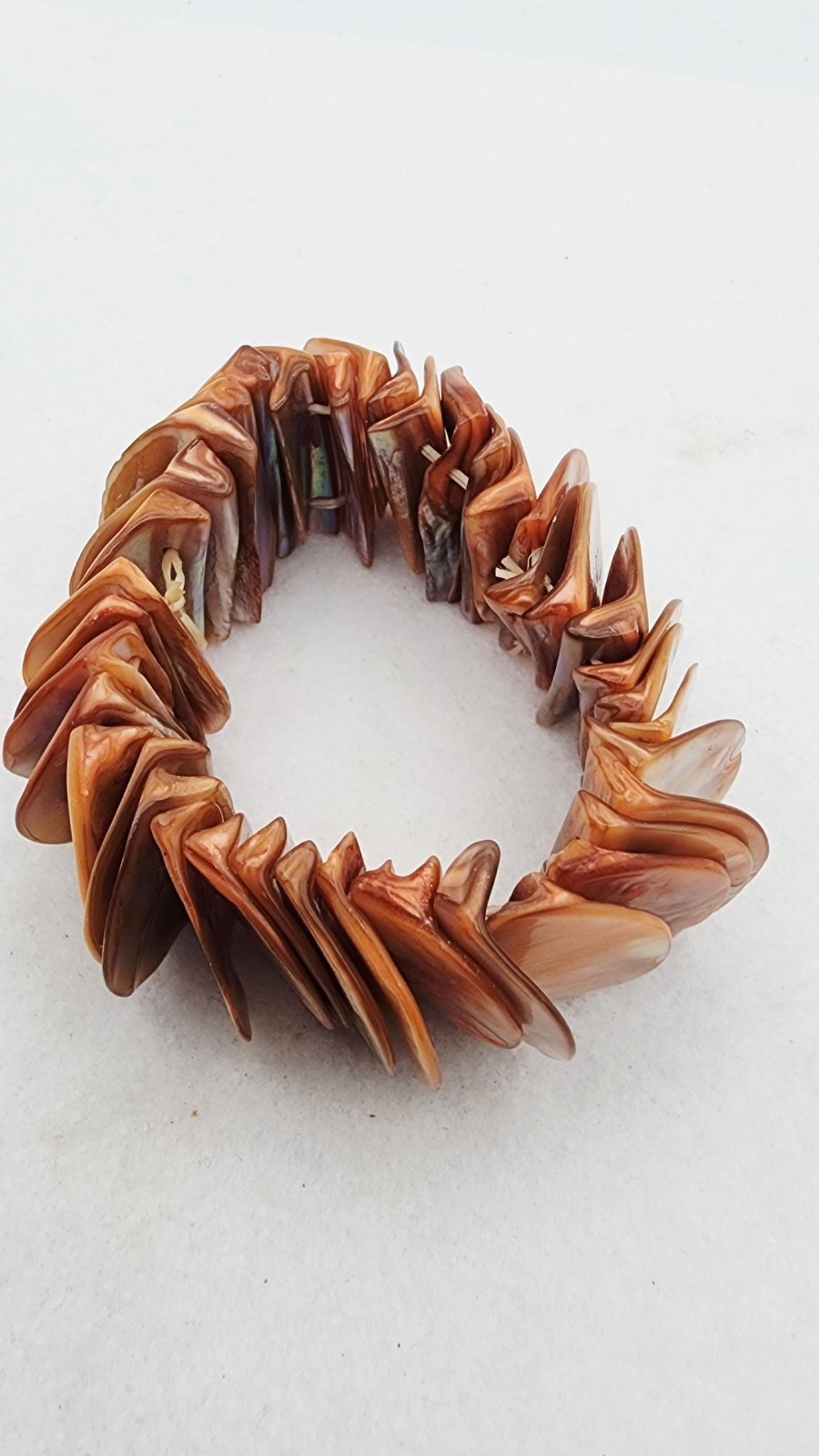 Abalone slice shell stretch bracelet - image 3