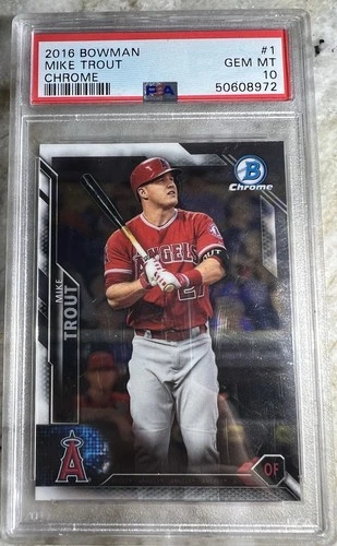 2016 Bowman Chrome Mike Trout #1 PSA GM MT 10