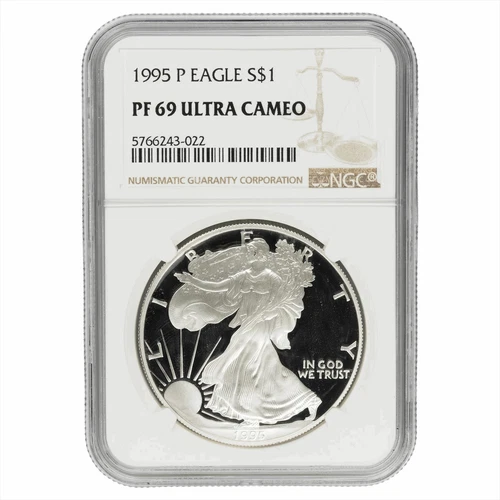 1995P American Silver Eagle 1 Oz NGC Proof PF 69 Ultra Cameo