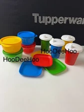 Tupperware Kids Set Dome Bell Tumblers Sippy Cups Mini Lunch Plates Ideal Bowls