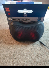 Sealy Shiatsu Massage Pillow Black Mesh w/ Infrared Heat, Auto Shut-Off
