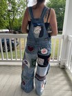 Up Cycle Galore Overalls Women's  Size 9 Full Of  Vintage Pieces Pockets — photo 3