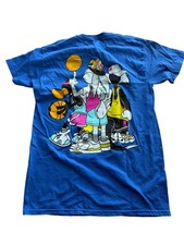 90s Style Looney Tunes Basketball T Shirt Warner Bros Medium 100 Cotton Blue
