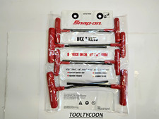 Snap-on Tools New Sae T-handle Hex Wrench Set 8pc Red Awcg1600b Snap-on Tools New Sae T-handle Hex Wrench Set 8pc Red Awcg1600b