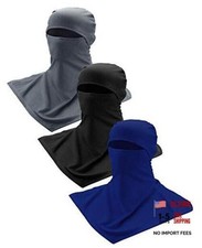 3 Piece Balaclava Face Cover Sun Protection Neck Cover Black, Gray, Navy Blue