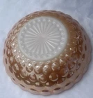 Vintage Anchor Hocking Fire King Peach Luster Swirl Serving Bowl 8 1/4"