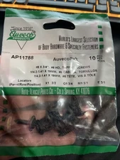 Auveco  AP11788 Tapping Screw #8 X 3/4", Phillips Oval #6 Head AB SEMS, Black 10