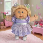 2004 Cabbage Patch Kid, Play Along, Golden Pigtails, Blue Eyes, Purple Dress