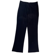 Giorgio Armani Women's Black Straight Leg Dress Pants Sz 42 US 6 Side Zipper