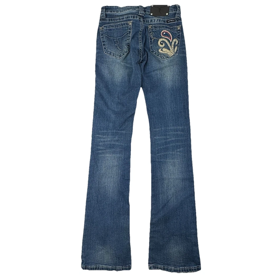 Trinity Ranch Montana West Jeans Sz 1 Bootcut Embroidered Rhinestone Western - Image 2 of 4