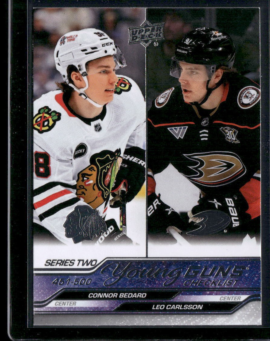 2023-24 Upper Deck Connor Bedard / Leo Carlsson YG, CL #500