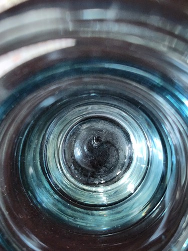 Libbey Mid-Century Saturn Optic Ripple Aqua Tumblers, Set of 4 - Picture 9 of 9