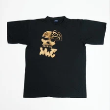 Vintage Conte Mancini Skull Graffiti Punk T-Shirt Color Black  – Men’s Size L