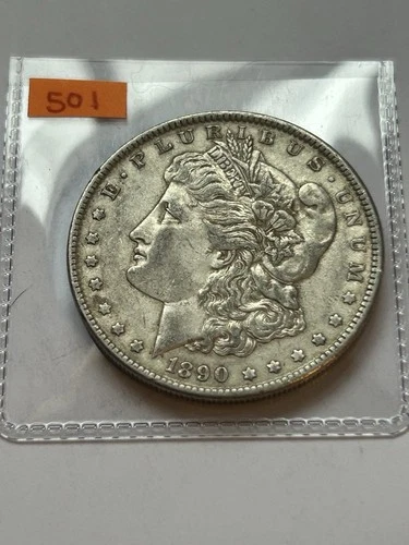 1890 Silver Morgan Dollar EF