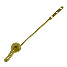 Universal Toilet Tank Trip Lever for Front Left Mount with 8 In. Brass Arm & Met