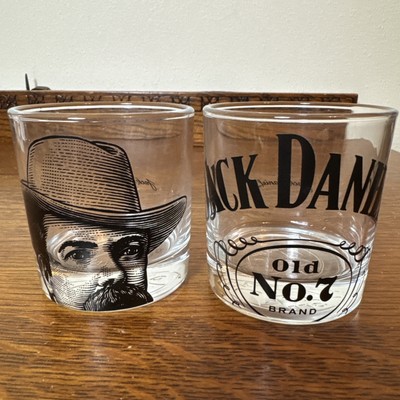2 Jack Daniels Tennessee Old No. 7 Brand Drinking Glasses Whiskey On Rocks